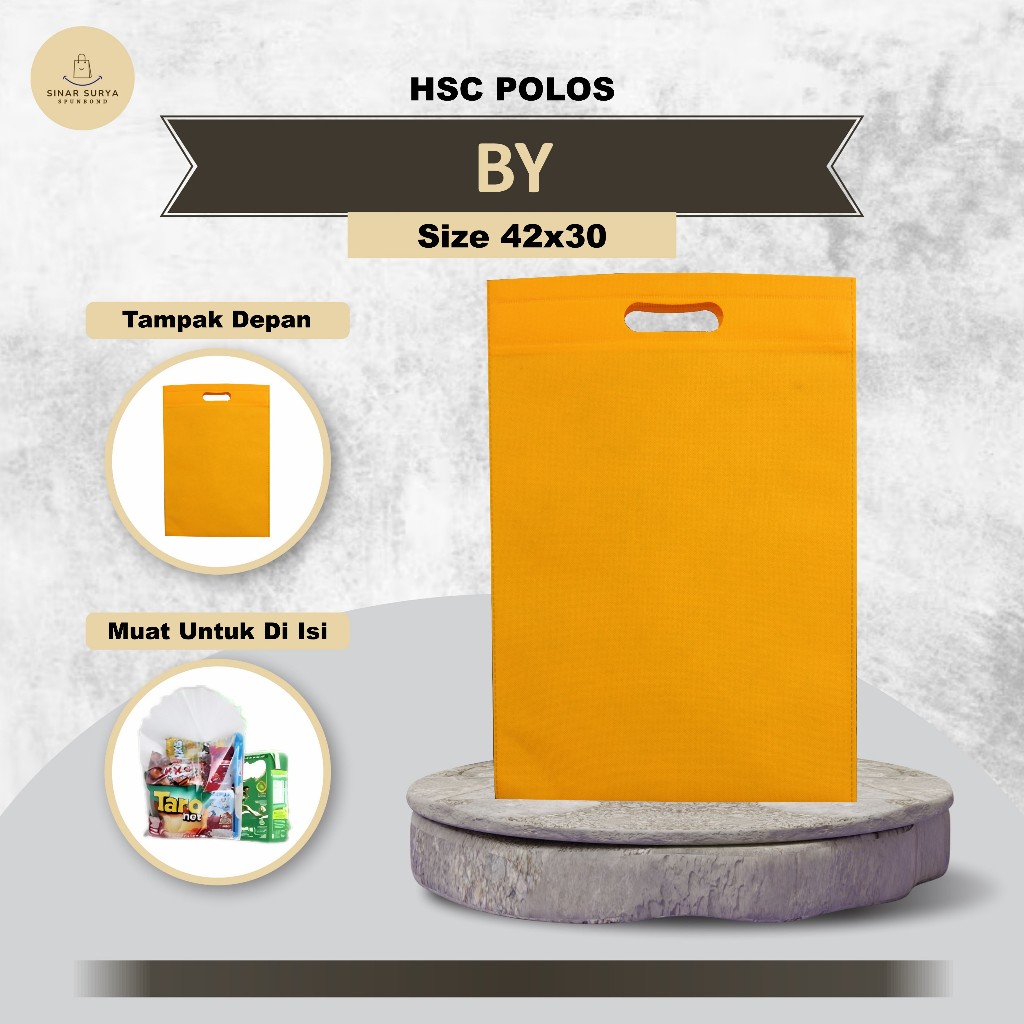 

Tas Kain Tas Spunbond Polos Tas Kain Spunbond cut Oval Tas Packaging Hsc 42X30