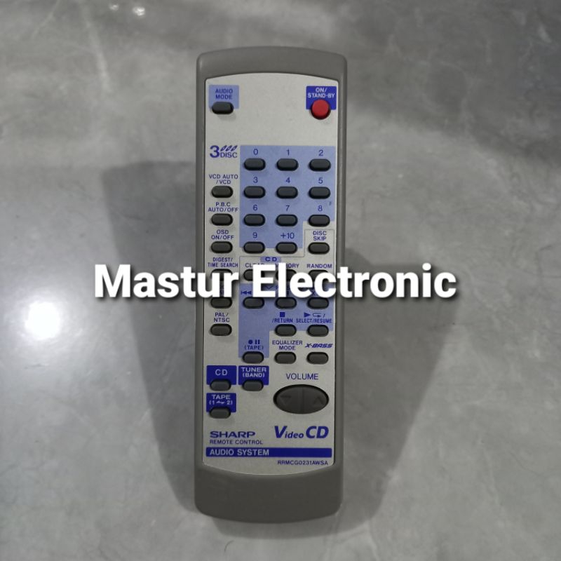 REMOTE REMOT DVD VCD HOME THEATER SHARP RRMCG0231AWSA ORIGINAL