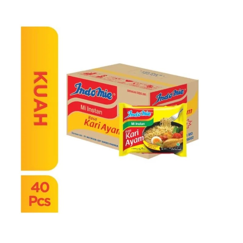 

HG Indomie Goreng, Ayam Bawang, Soto, Kari Ayam 1 Dus (Isi 40Pcs)