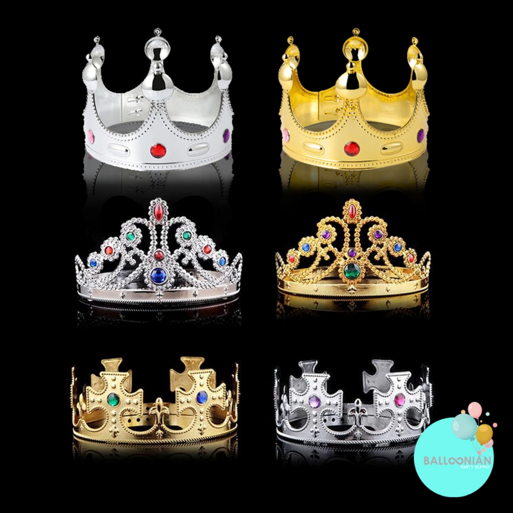 CROWN KING/CROWN QUEEN/MAHKOTA RAJA/MAHKOTA RATU/AKSESORIS PESTA