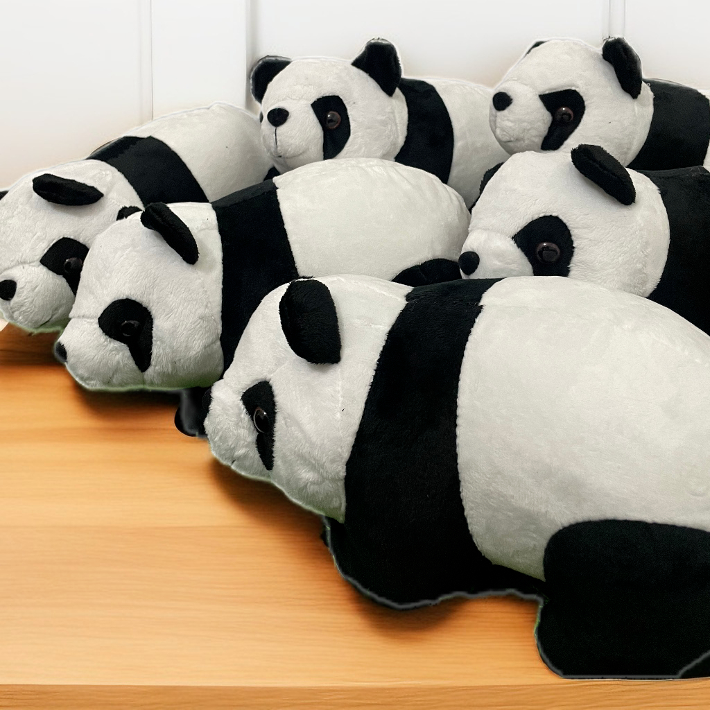 Boneka Hewan Sleeping Panda Kecil Lucu