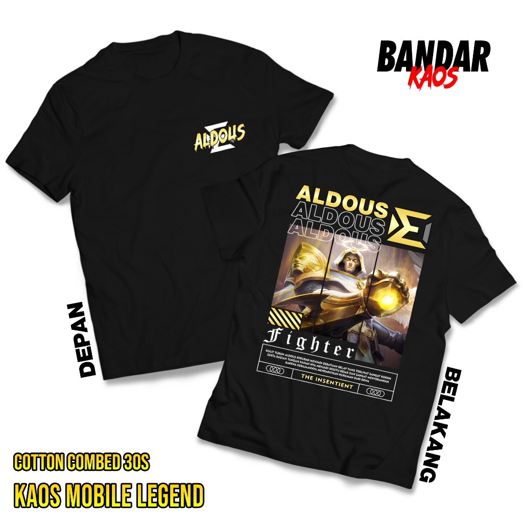 KAOS MOBILE LEGEND ALDOUS THE INSENTIENT KAOS VIRAL T-SHIRT PRIA DAN WANITA KAOS DISTRO KAOS PRIA