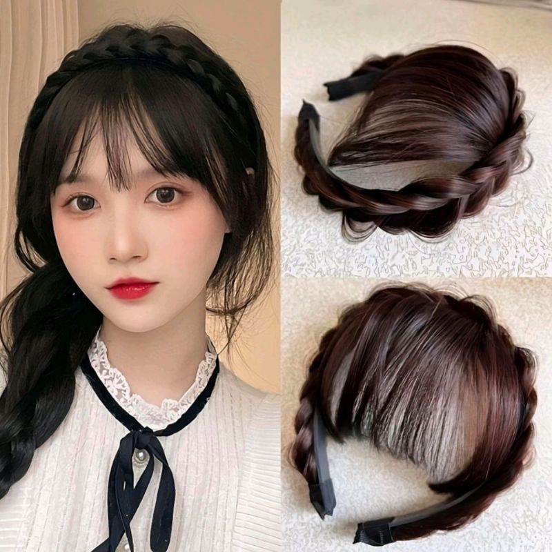 Bando Poni Kepang Bando Poni Rambut Palsu Wanita Versi Wanita Korea Jepang Bando Poni Korea