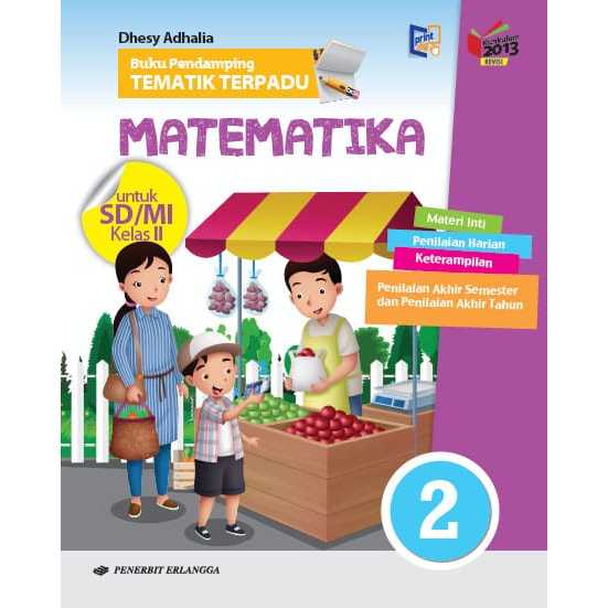 BUKU MATEMATIKA KELAS 2 SD PENDAMPING TEMATIK TERPADU PENERBIT ERLANGGA