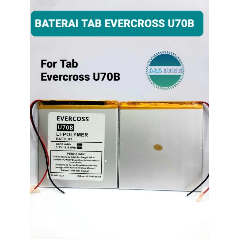 BATERAI /BATTERY TAB EVERCOSS U70B FOR TAB EVERCOSS U70B  ORIGINAL