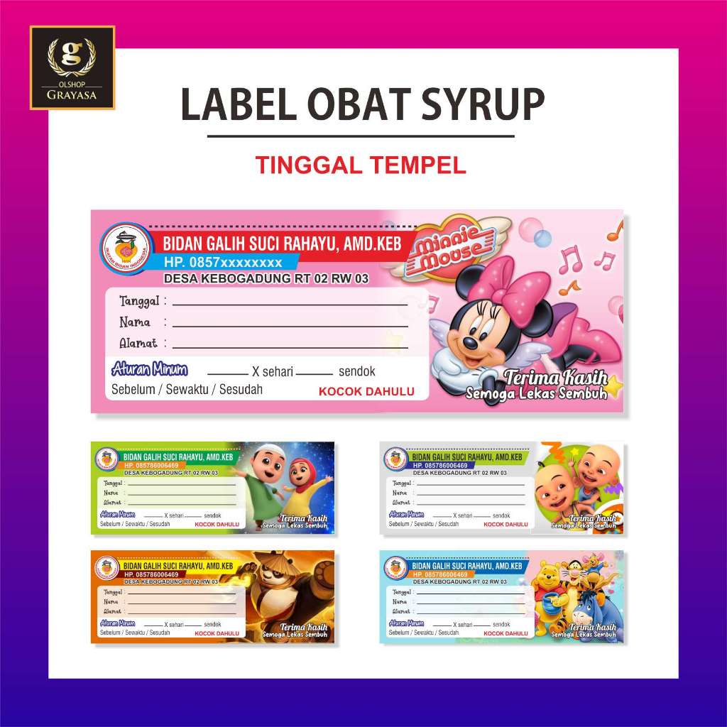 

LABEL BAT SYRUP / ETIKET OBAT SYRUP / STIKER LABEL OBAT (Isi 100 pcs)