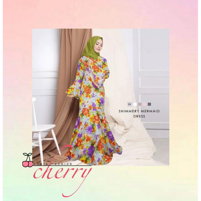 MERMAID DRESS GAMIS DUYUNG GAMIS LEBARAN BUNGA