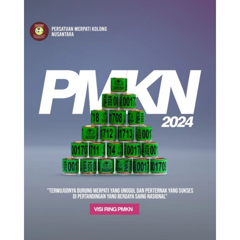 (ORIGINAL RESMI ) RING PMKN 2024 PERSATUAN MERPATI KOLONG NUSANTARA