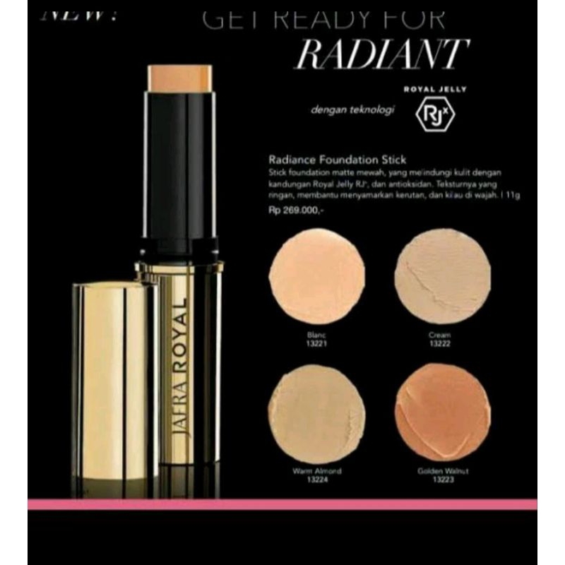 Jafra Radiance Foundation Stick | Royal Jelly RJX Foundation Stick