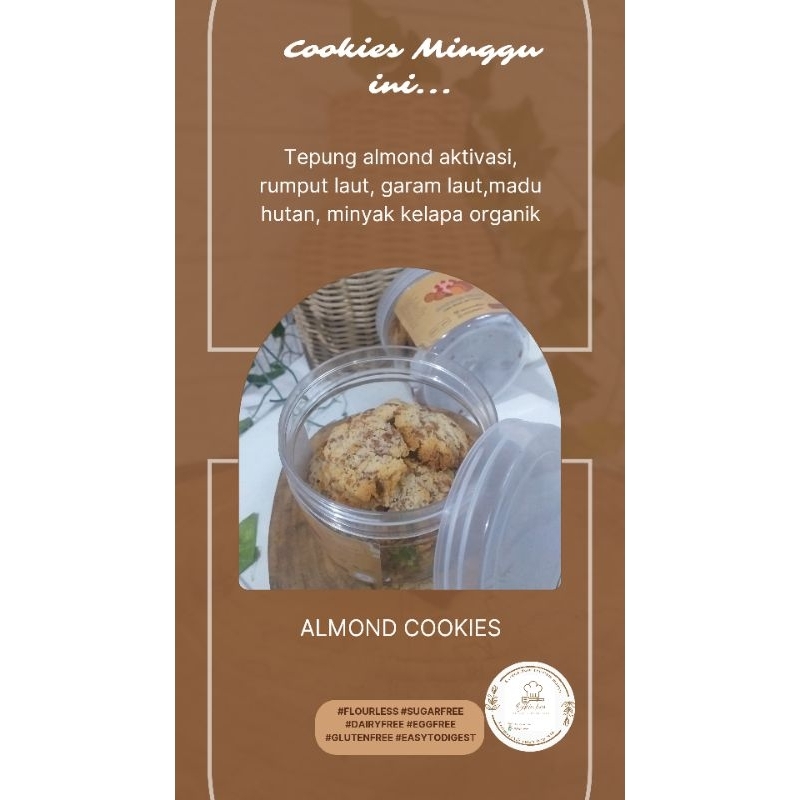 

Almond Cookies (Gluten Free, Easy To digest, Vegan, Keto, Flourless, Eggless, Sugar free, Diabetìc Friendly)