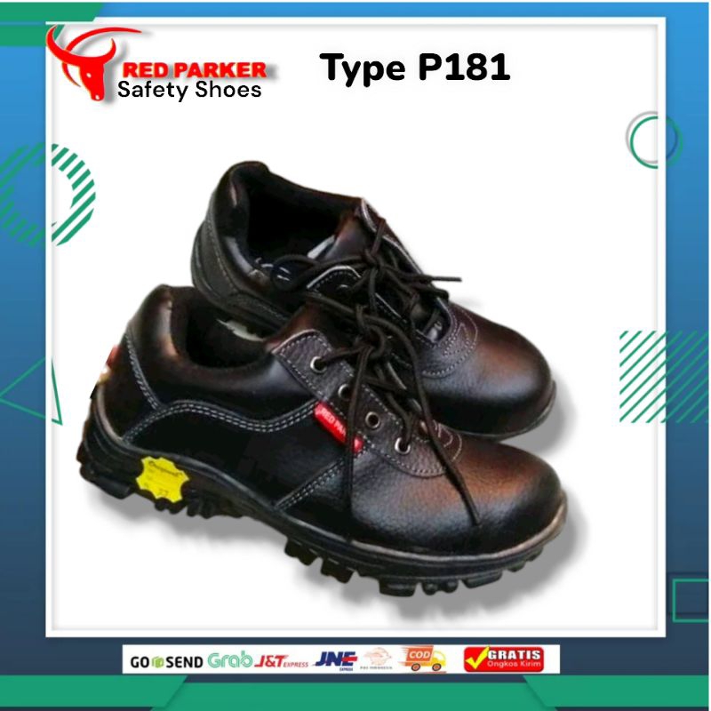 Sepatu Safety Red Parker P181 Original /Safety Shoes Red Parker
