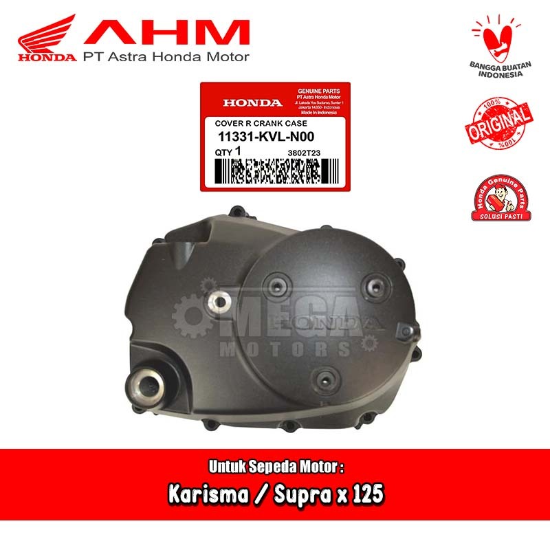 Bak Kopling Kanan R Crank Case Hitam Honda Supra x 125 Karbu Fi 2007 Karisma Ori AHM 11331-KVL-N00