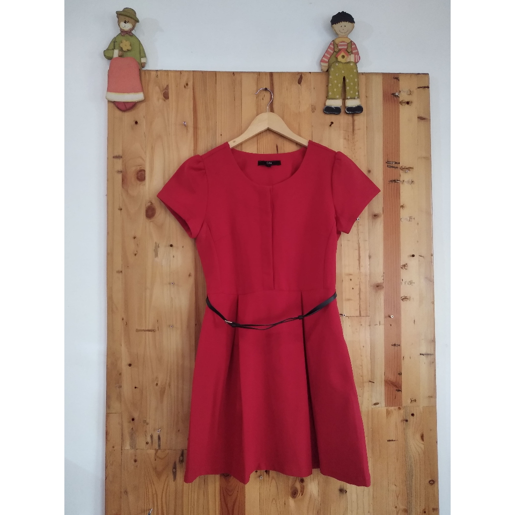 [Preloved] Dress Merah merk Cole (brand Matahari) original