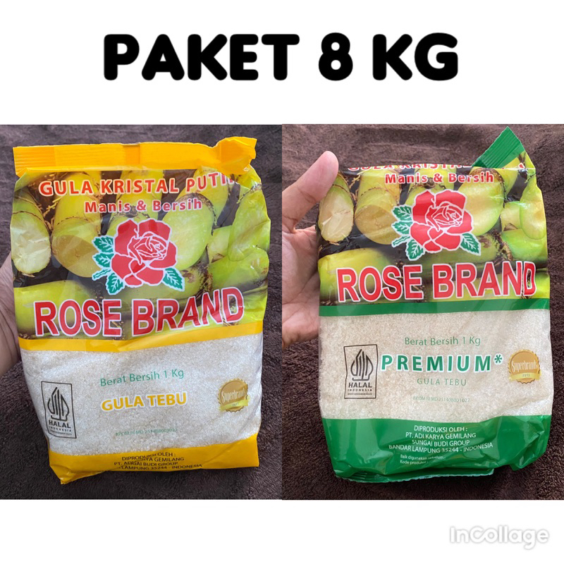 

( JATIM ) PAKET HEMAT GULA ROSE BRAND 8 KG TERMURAH