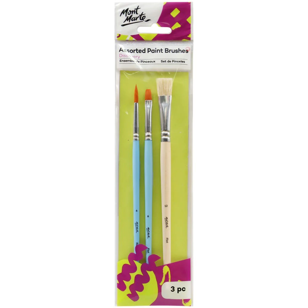 

MONT MARTE BRUSH SET 3 PCS FLAT 6.12 ROUND 6