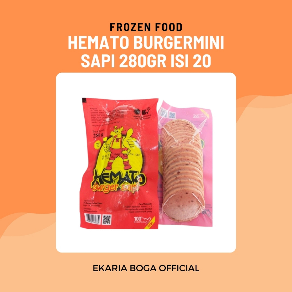 

FROZEN FOOD | ISIAN ROTI BURGER | HEMATO BURGERMINI SAPI 280GR ISI 20