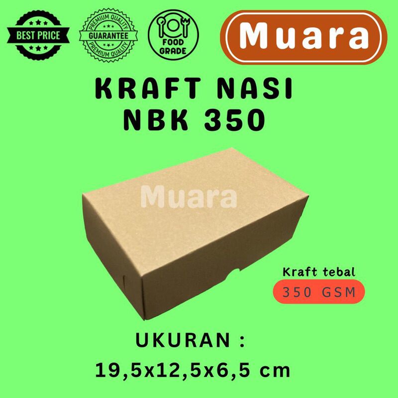 

Dos Kraft NBK Nasi / Kue Kraft Kardus Box Dua Kotak Nasi / Kue Kraft NBK 350Gr Ukuran 19.5x12.5x6.5Cm