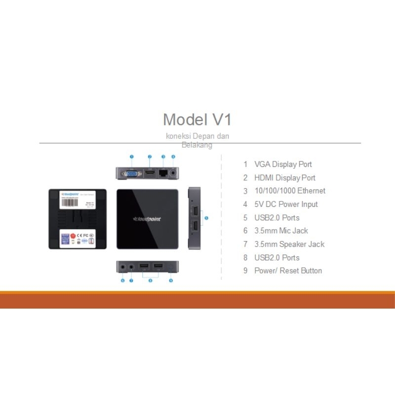 PC Vcloudpoint Zero Client Model V1