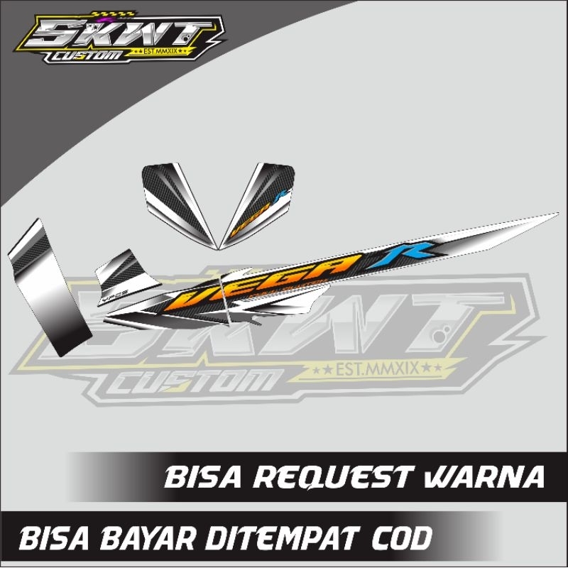 STRIPING VEGA LAMA VEGA KOTAK COPY FIZR HITAM PUTIH