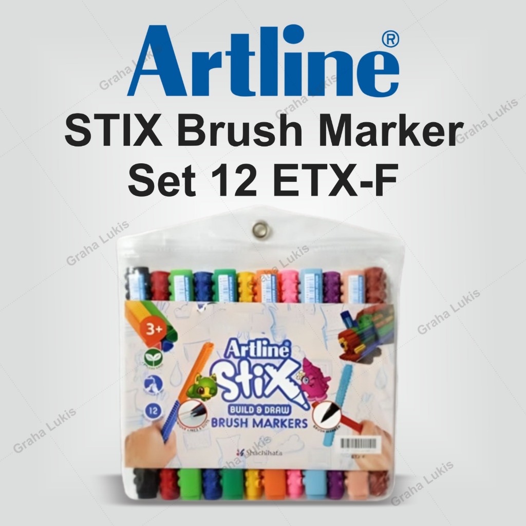 

Artline Stix Brush Marker Set 12