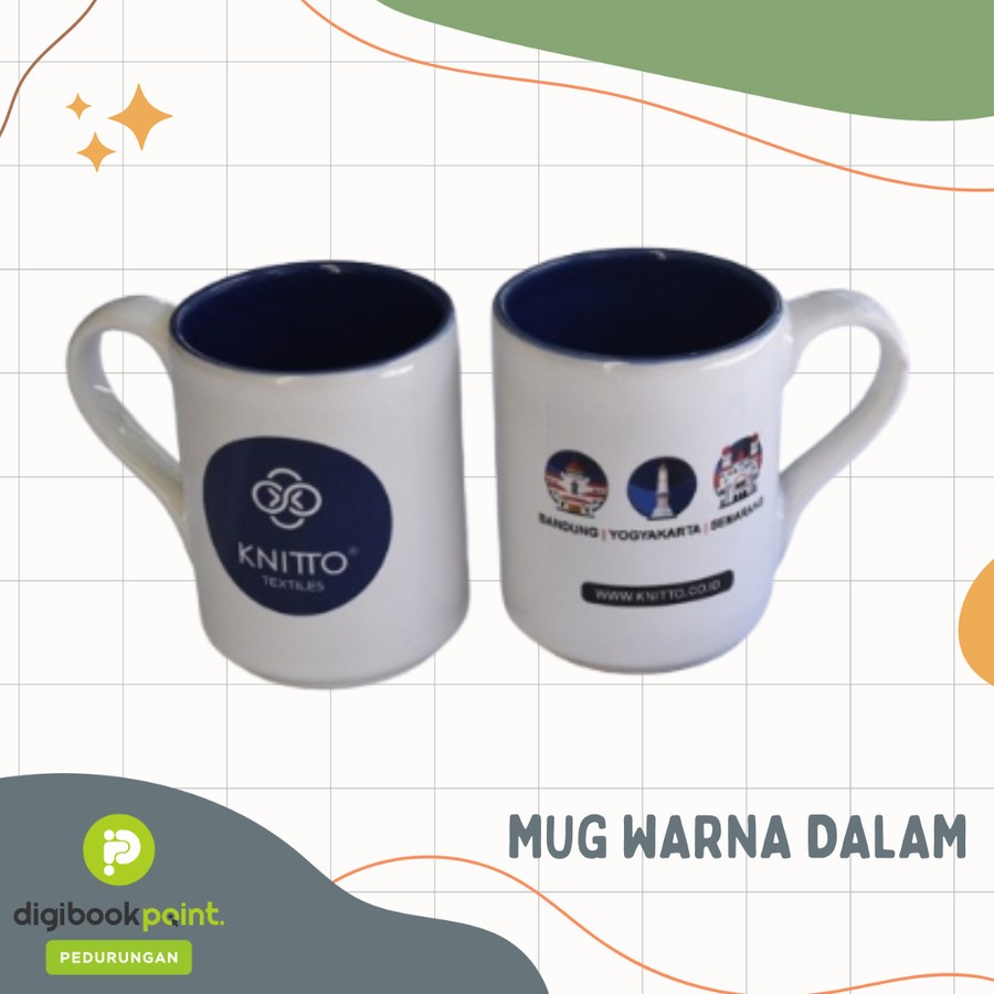 Cetak Mug Warna Dalam Full Colour Satuan - Tanpa Dus