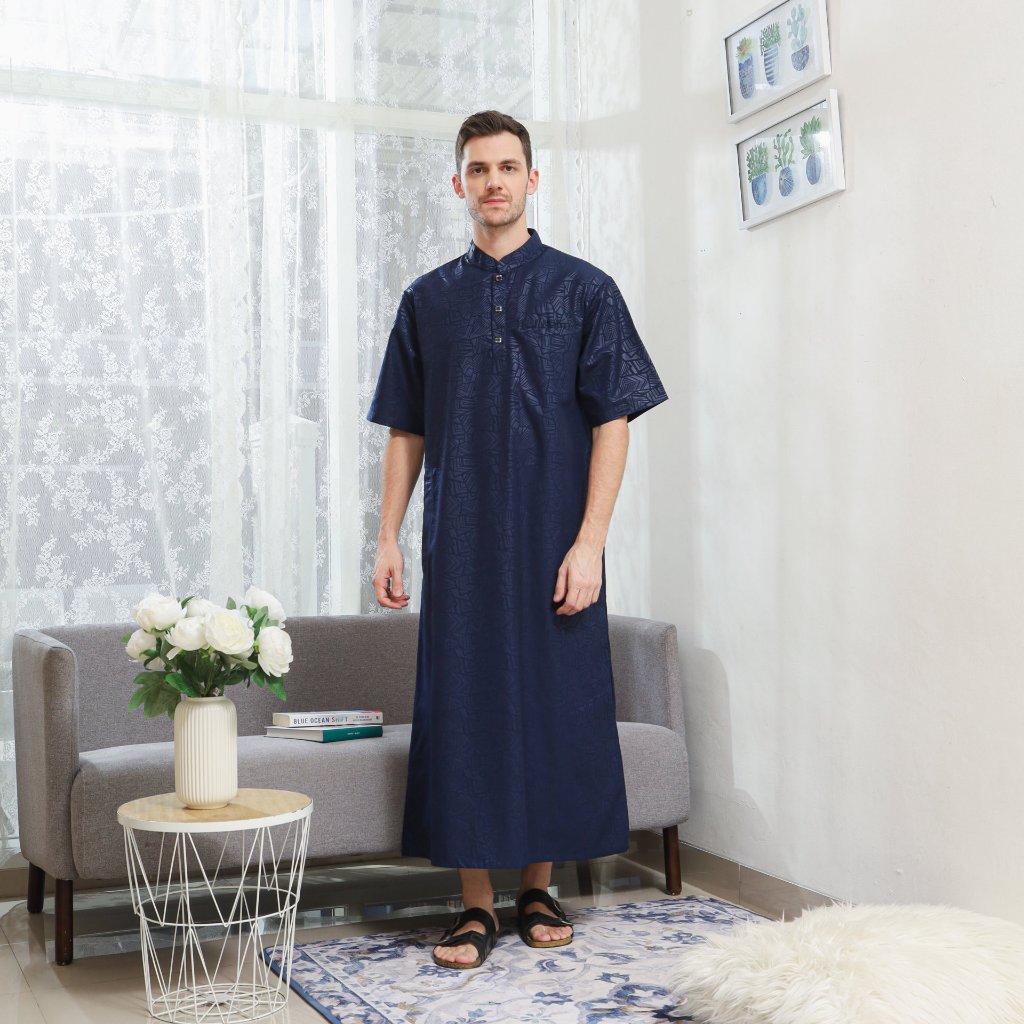 Gasmis Jubah Pria Bj Muslim Gamis Laki2 Lebaran 2026 Pakaian Gamis Dewasa Pakistan 1Set Gamos Muslim