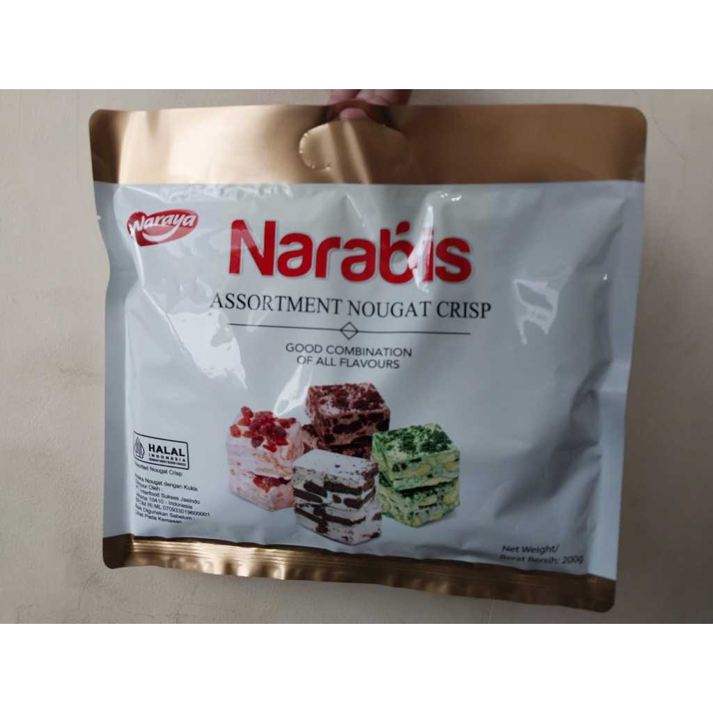 

NARAYA Narabis Nougat Crips | Nougat dengan Kukis | Berat Bersih 200gr