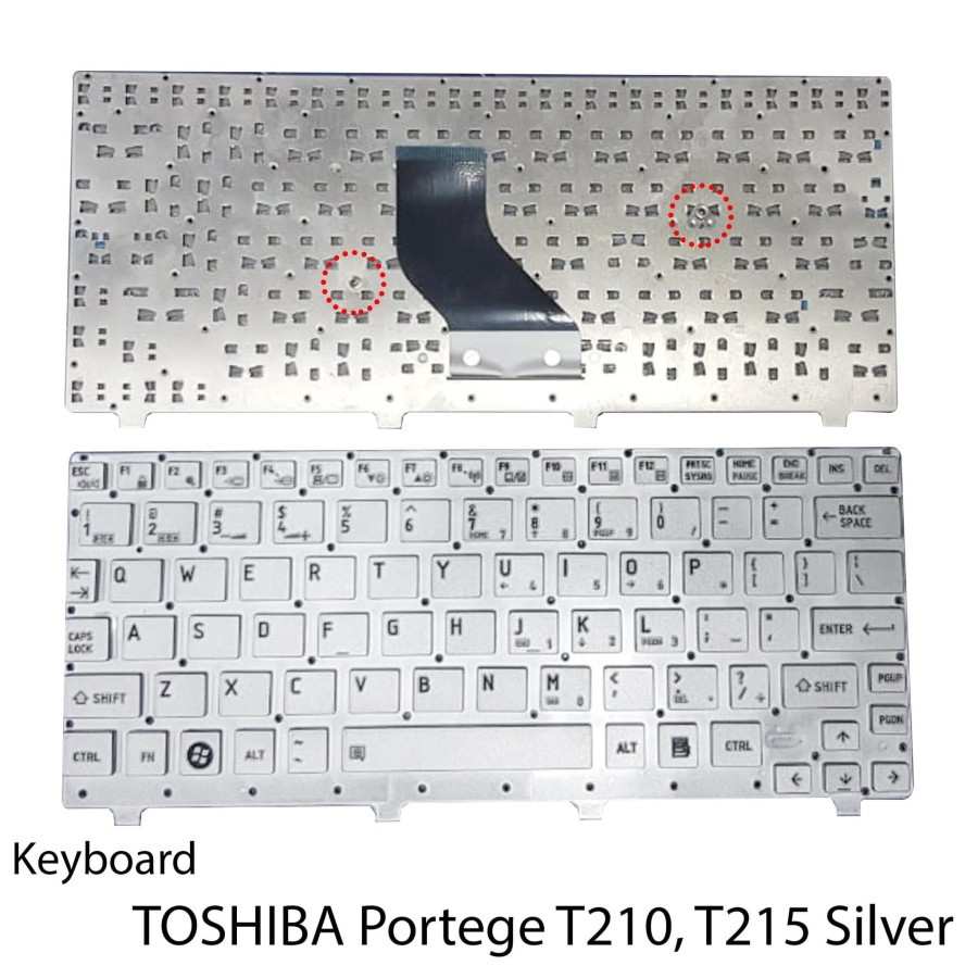 Keyboard TOSHIBA Portege T210, T215 Silver