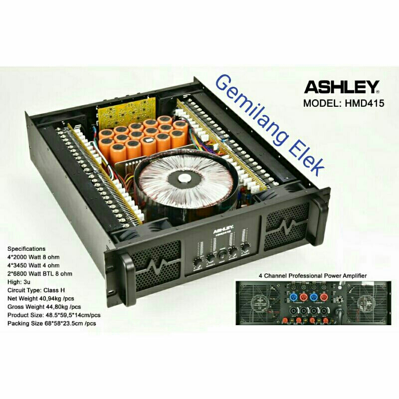 POWER ASHLEY HMD415 ( 4 CHANNEL)  ORIGINAL