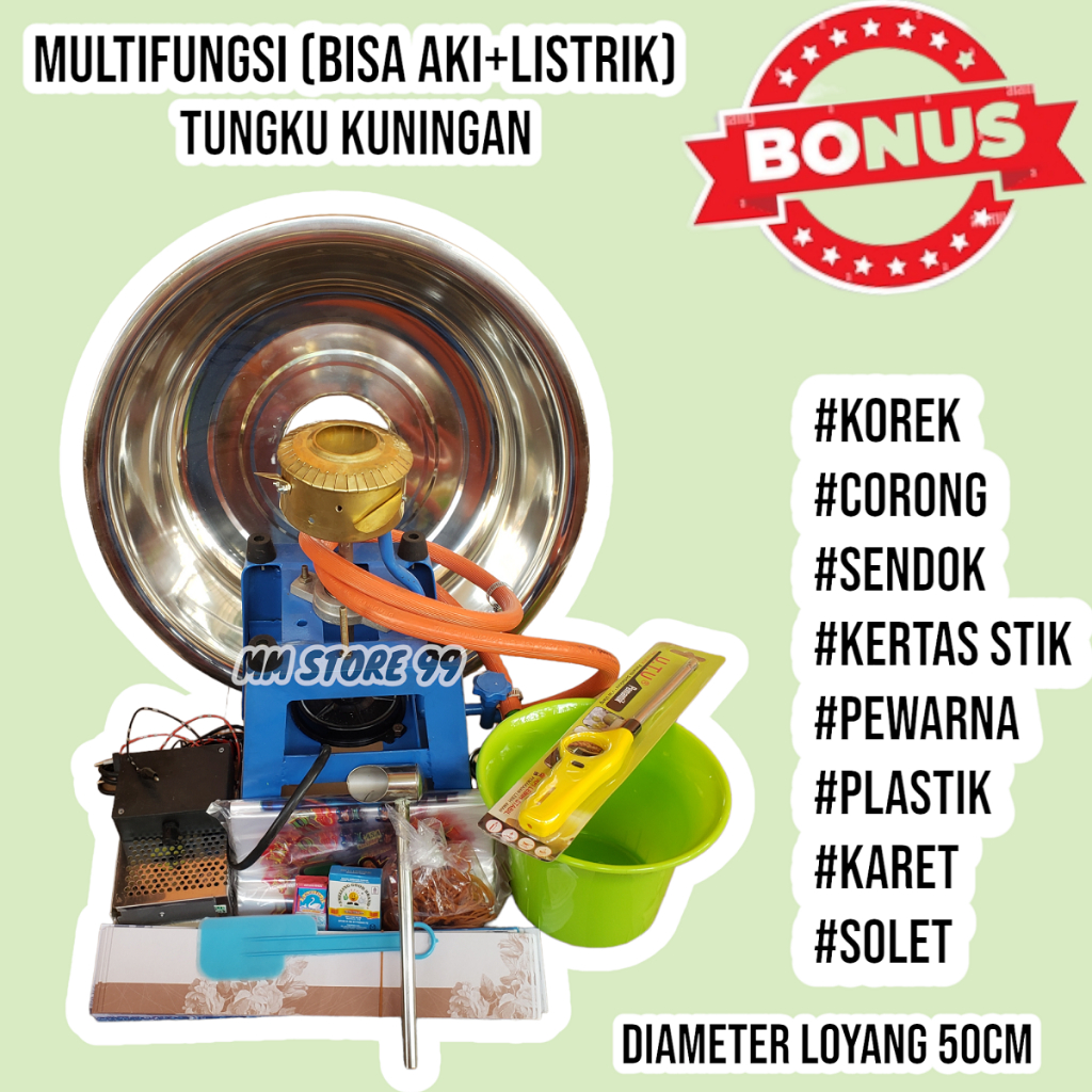 Mesin Harum Manis Multifungsi Tungku Twister Stainless Kuningan Tembaga Bisa Pakai Aki dan Listrik