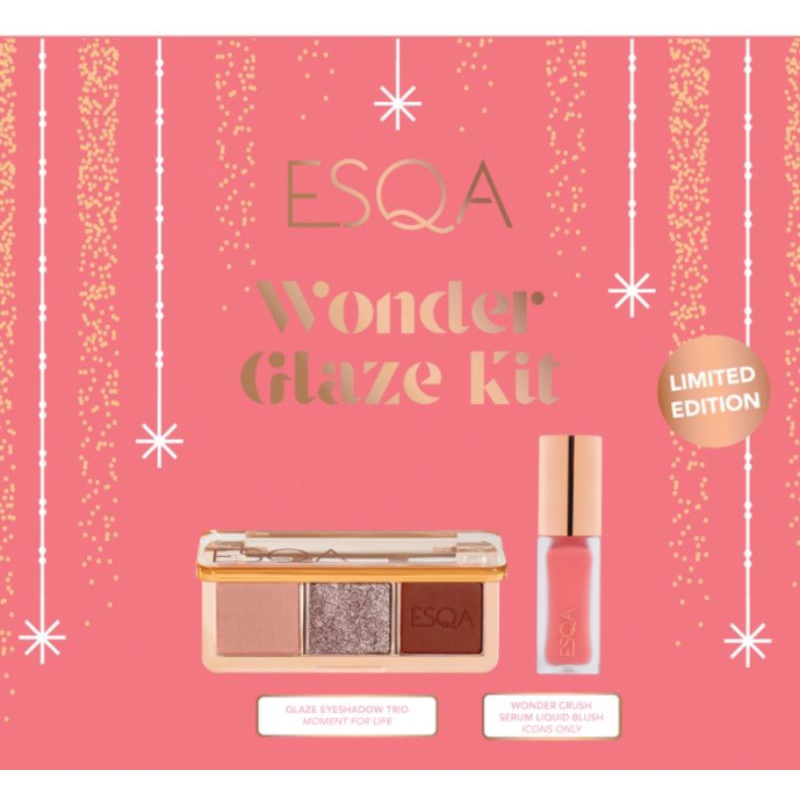 ESQA Wonder Glaze Kit ( special edition from ESQA berisi eyeshadow trio dan liquid blush)