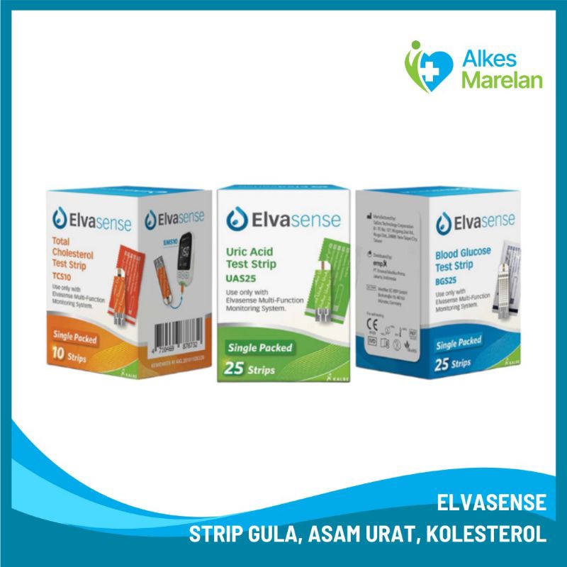 ELVASENSE - Strip Alat Gula Darah Kolesterol Asam Urat Elvasense