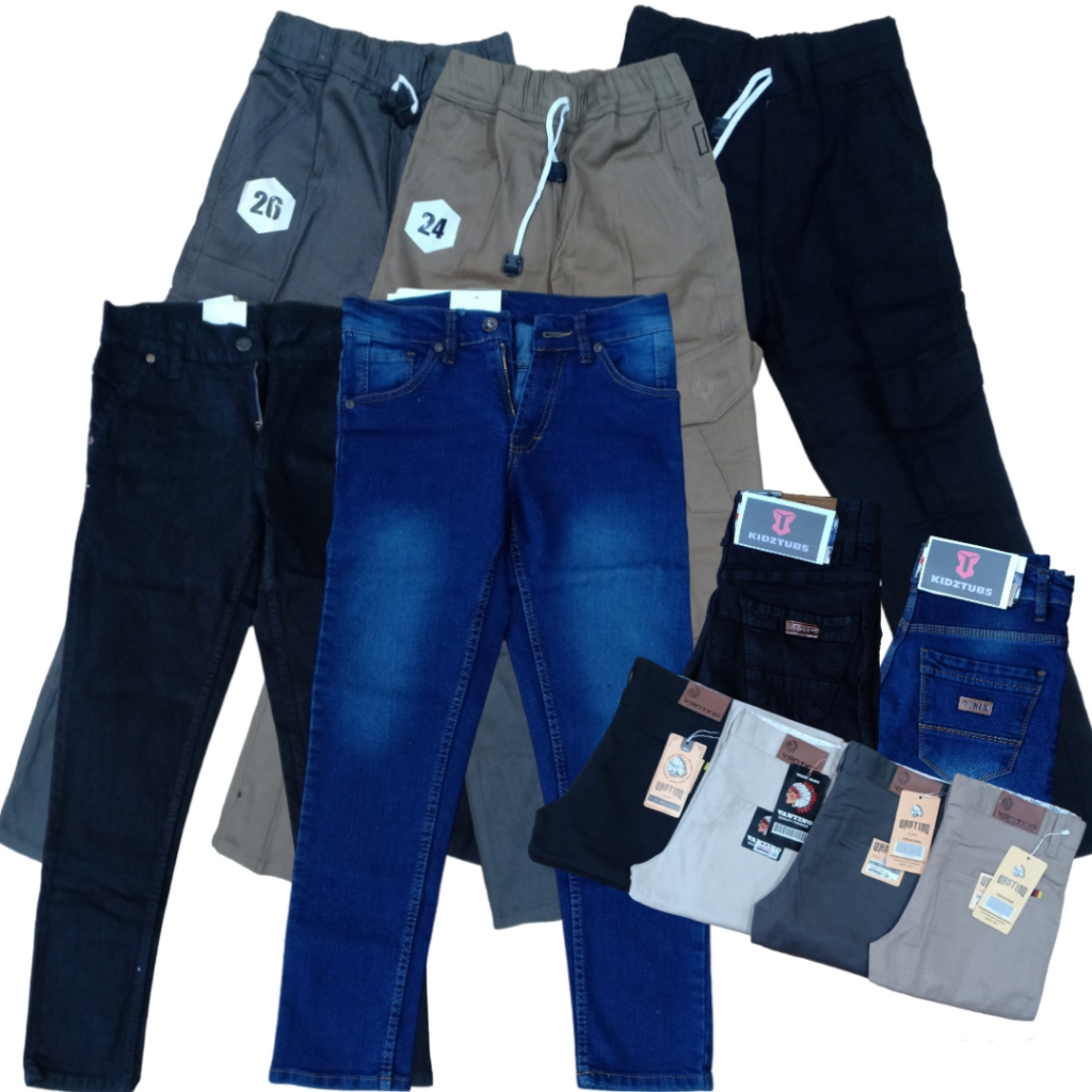 Celana Panjang Chinos Jeans Anak Laki Laki Umur 9 10 11 Tahun Celana Panjang Blue Jeans Anak Laki La