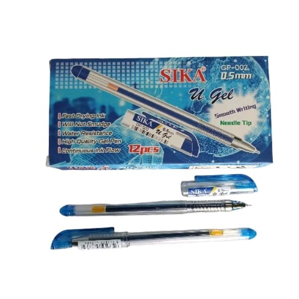 

Pulpen SIKA 0.5mm biru / Pen biru gel sika / Pulpen cair SIKA 0.5mm