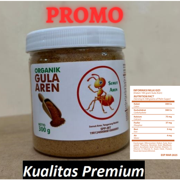 

Gula Aren Asli Bubuk Kualitas Premium 300gr