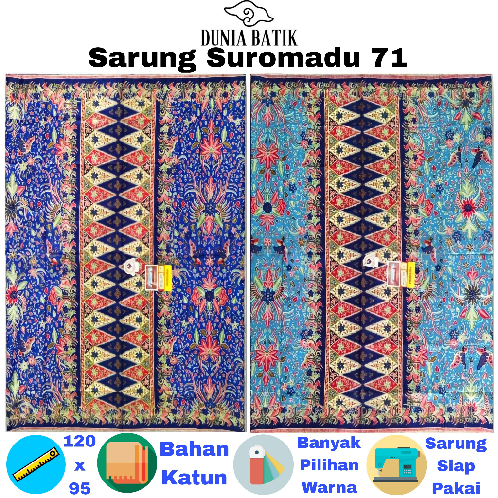 Sarung Batik Suramadu 71 Sarung Jarik Halus Suromadu Perempuan Dewasa Kain Murah Bawahan Tradisional