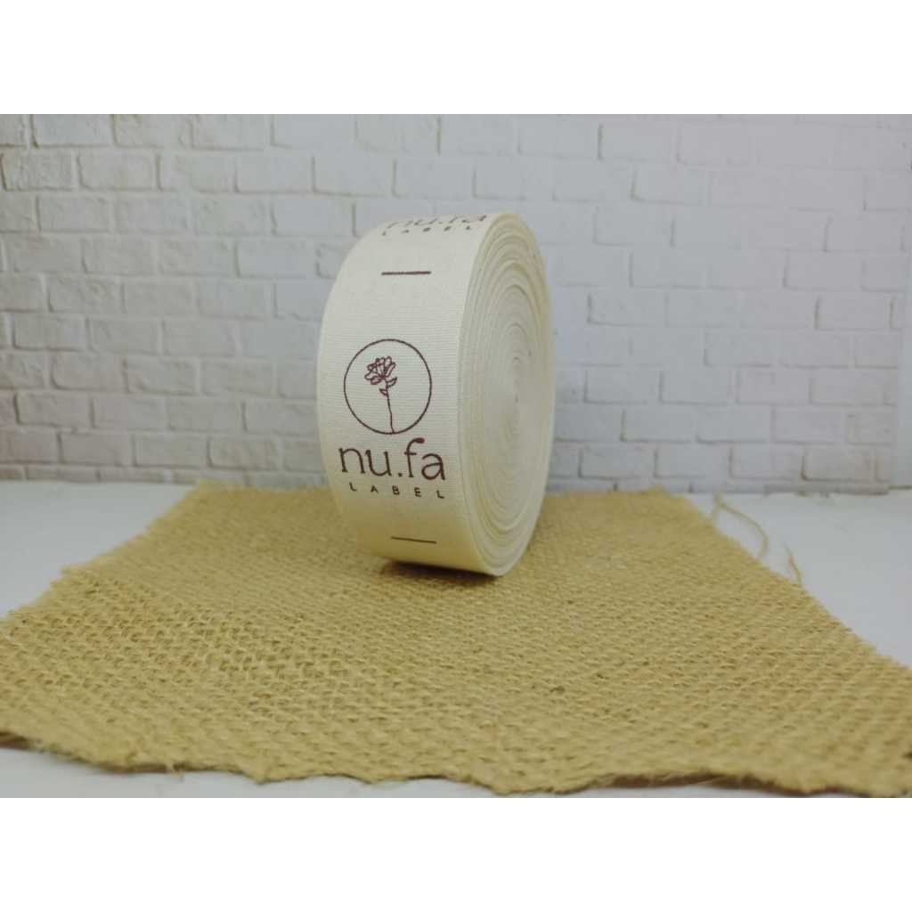 

label baju katun kualitas premium size 3 cm panjang 15 meter