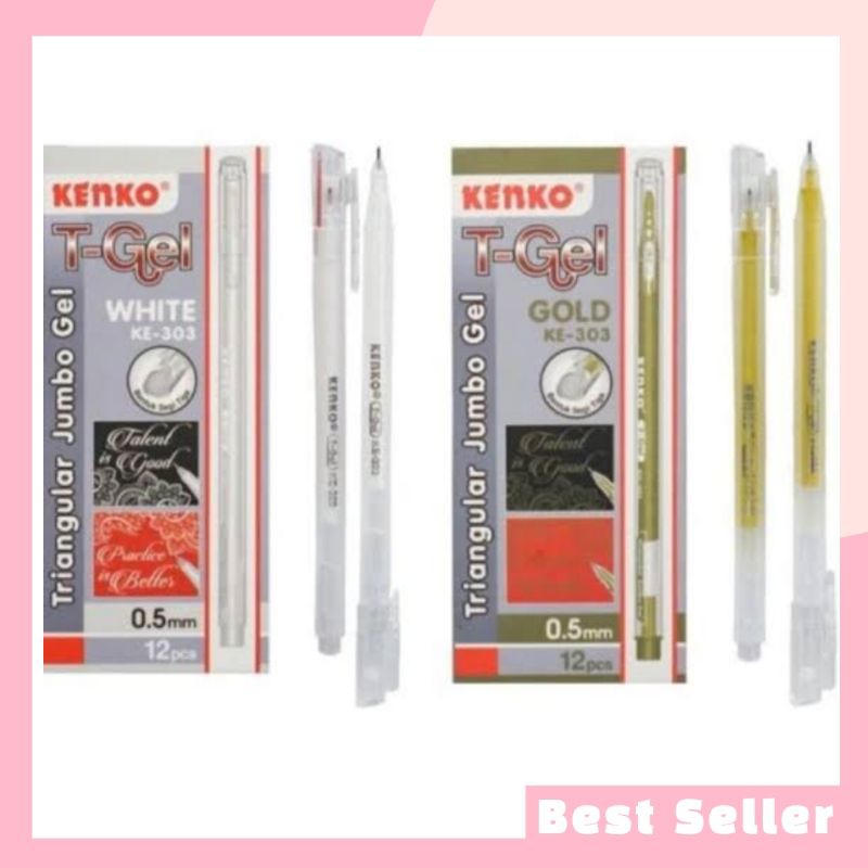 

Kenko T-Gel Pen KE-303 Triangular Jumbo Gel 0.5mm 1 Lusin (12pcs)