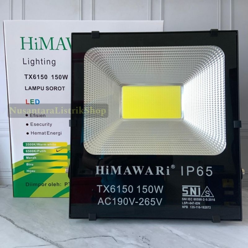 Lampu Sorot Led 150 Watt Flood Light Himawari TX6150 150W Anti Air Outdoor Cahaya Putih 6500K