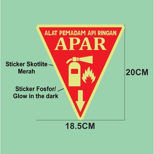 

Cutting Sticker APAR Alat Pemadam Glow in The Dark Stiker Fosfor Satuan