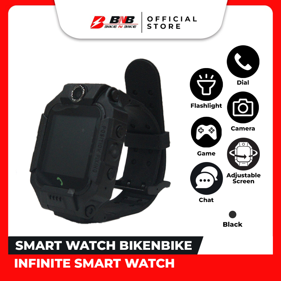 Jam Tangan Pintar Anak Infinite Digital Rotasi 360 Dua Kamera (Pakai Simcard, GPS) - BikeNBike-6