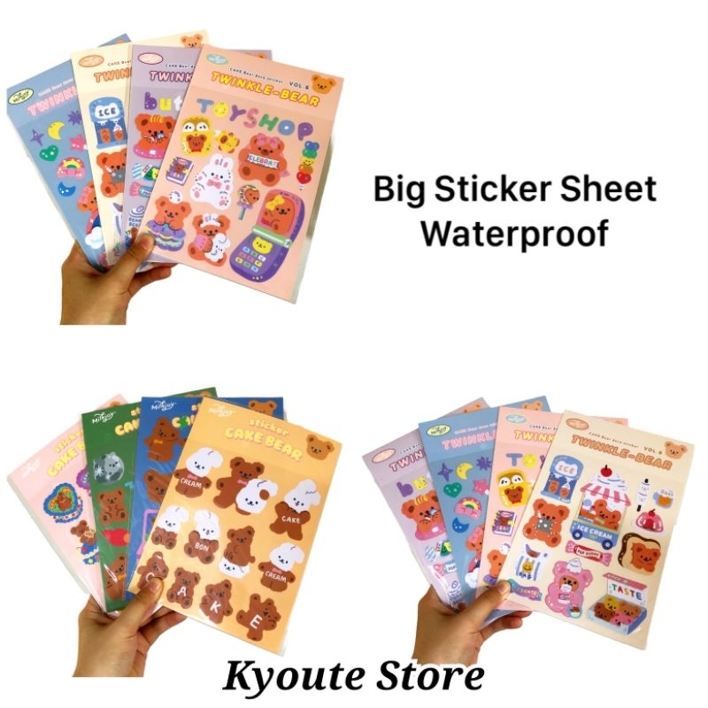 

Stiker Lucu Cute Bear Ukuran Besar Big Waterproof Dekorasi Koper Barang Scrapbook