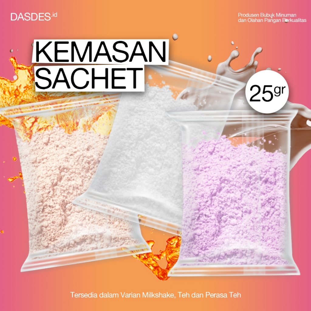 

produk minuman milkshake sachet 25g varian sachet