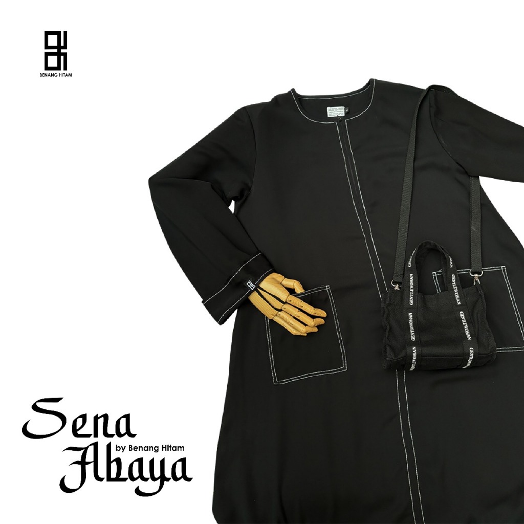Abaya only Sena  fursan silk by Benang Hitam