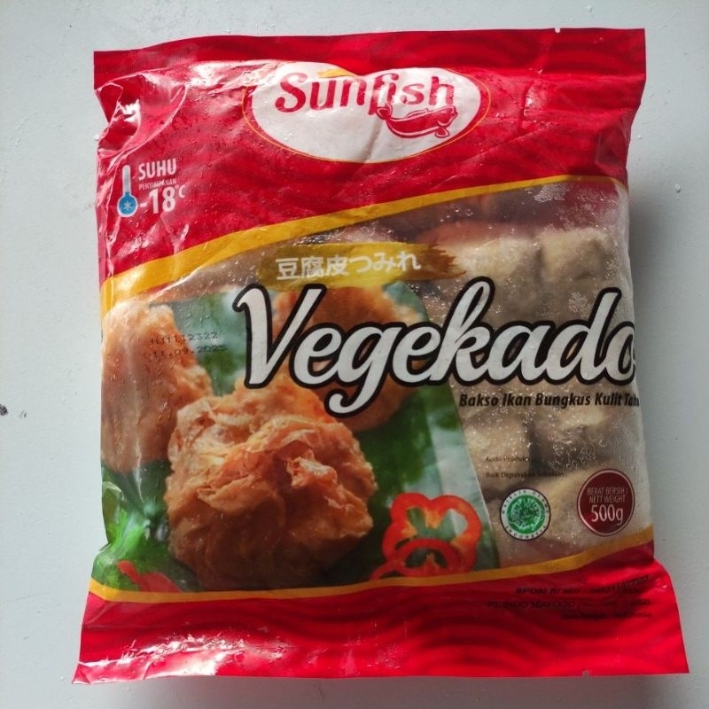 

SUNFISH Vegekado Bakso Ikan Bungkus Kulit Tahu 500gr