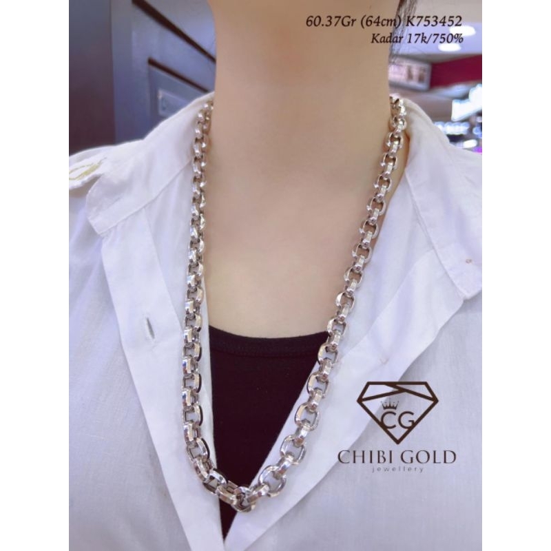 CHIBI GOLD - KALUNG TIGER JUMBO EMAS 750 KADAR 17K kalung Tiger pria kalung Tiger cowok - CHIBIGOLD