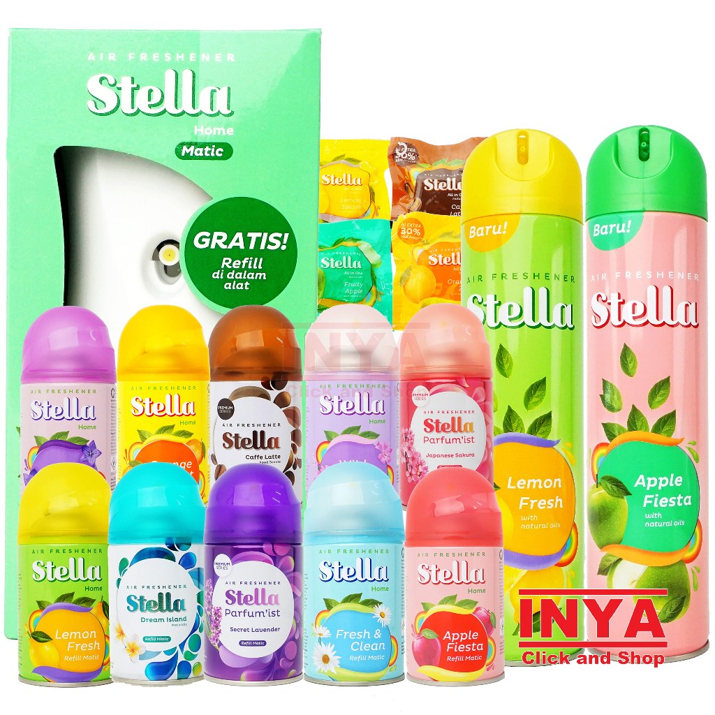 STELLA  Air Freshener Pengharum Ruangan - Stella Gantung - Refill Matic Air Freshener - Stella Spray