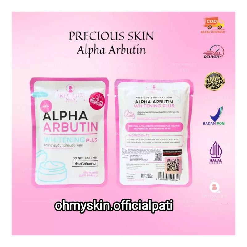 precious skin capsul alpha arbutin 3+ collagen bubuk lotion