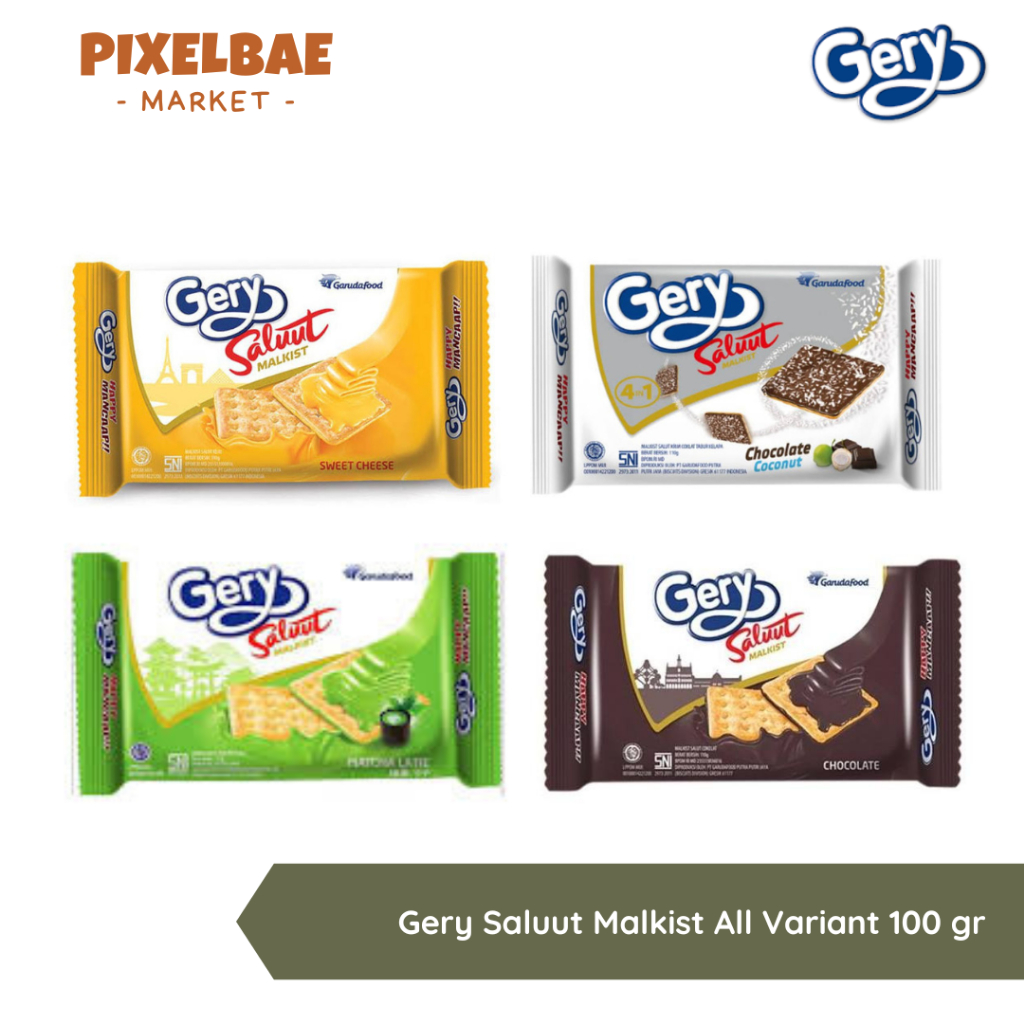 

GERY SALUUT MALKIST COKLAT KEJU MATCHA KELAPA 100 GR