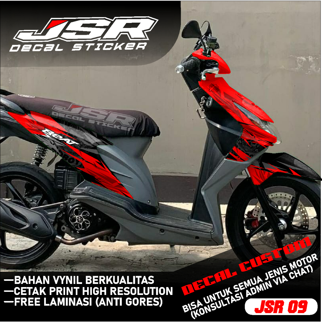 DECAL BEAT KARBU  FULL BODY ,DEKAL STIKER BEAT KARBU FULL BLOK  , VARIASI STIKER FULL BODY BEAT KARB